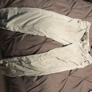 Olive green cropped pants